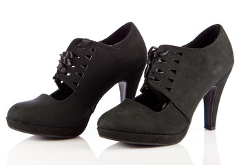 women shoes on white background