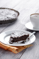 Chocolate cake slice
