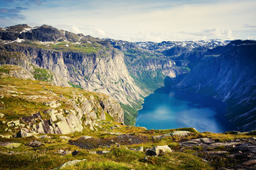 Fototapeta na wymiar Norwegia Norwegian Krajobraz