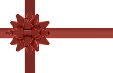 Isolated Red Gift Bow