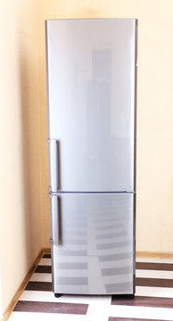 Two door gray refrigerator