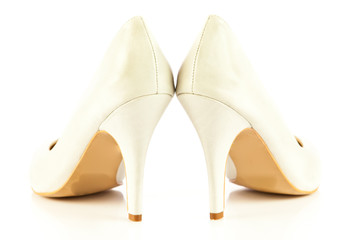  High heel women shoes on white background