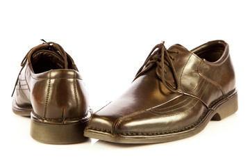 classic man's shoes isolated on white background