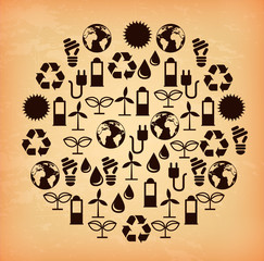 Naklejka premium eco icons