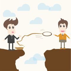 Businessman and solution