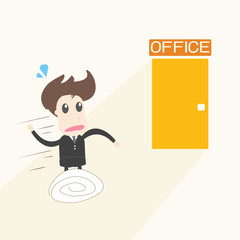 businessman in rush