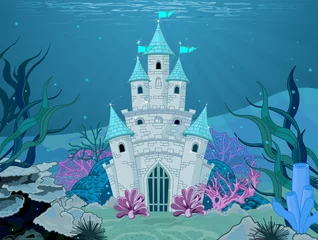 Muurstickers Mermaid Castle © Anna Velichkovsky