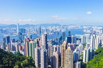 Foto op Aluminium Uitzicht op de stad Hongkong © leungchopan