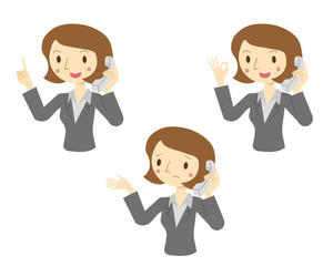 電話をしている女性