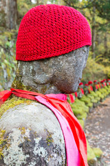 Jizo statue in Kanmangafuchi,Nikko,Japan