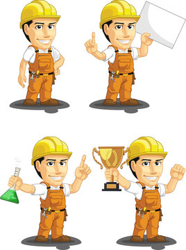 Industrial Construction Worker Mascot 5