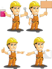 Industrial Construction Worker Mascot 12