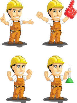 Industrial Construction Worker Mascot 13