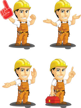 Industrial Construction Worker Mascot 14