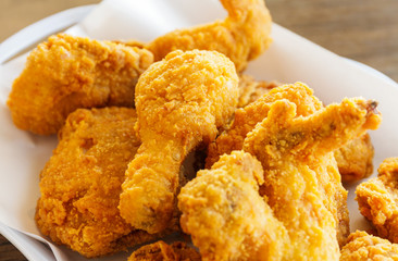 Fired chicken close up