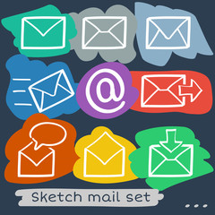 Mail sketch set