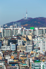 Fototapeta na wymiar Seoul city skyline