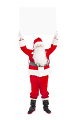 happy Santa Claus showing blank banner