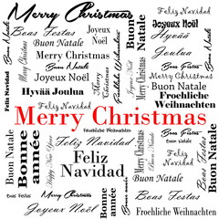 Merry Christmas words in many languages