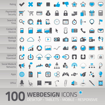 Set of universal icons for webdesign