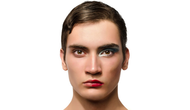 Man wearing make up, Portrait of a drag queen
