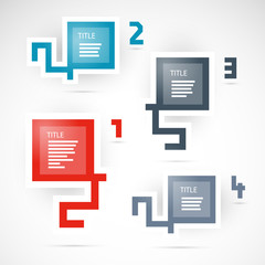 Vector progress steps for tutorial