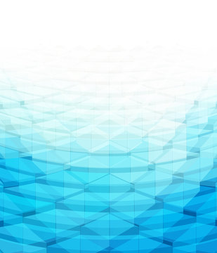 abstract blue geometric background with 3d effect