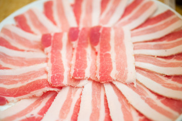 Close-up beef slices
