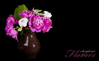 pink peonies