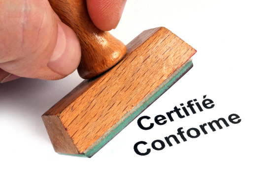 Certifi&eacute; conforme