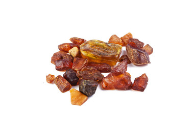 Amber isloated on white background