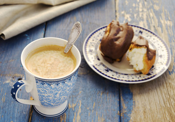 Coffee and eclairs