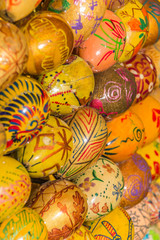 Fototapeta na wymiar Ukrainian easter eggs in different designs