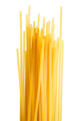 Bunch of spaghetti isolated on white background.