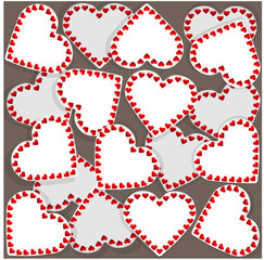 Pattern with many small hearts