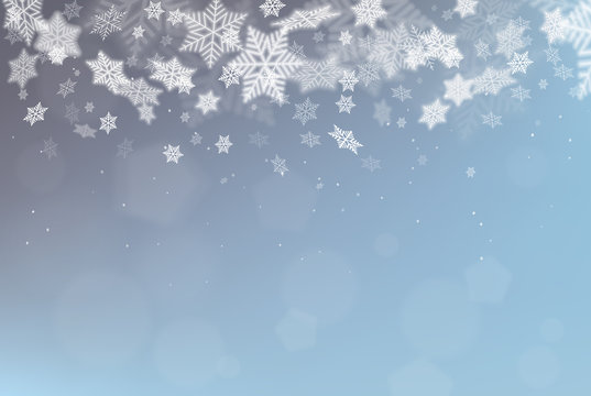 Vector snowflake Christmas background