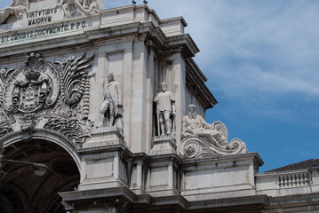 Detail of Placa do Comercio. Lisbon (Portogal)