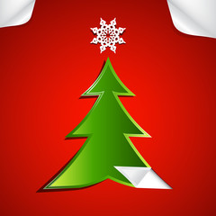 Obraz premium Red Abstract Vector Merry Christmas Background