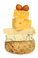 Various types of cheese
