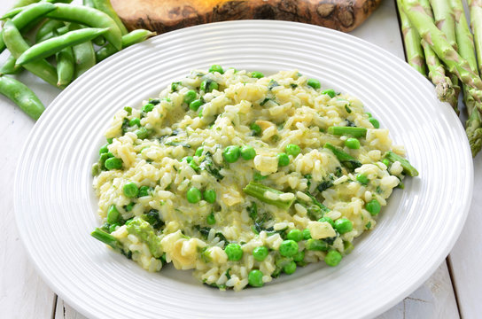Pea and Asparagus Risotto