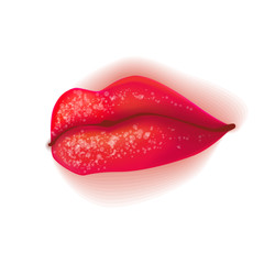 Glamour lips isolated