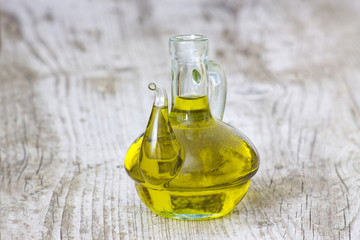Olive oil in a bottle