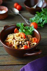 Green lentils with vegetables