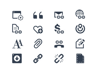 Web page and link icons