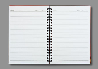 blank lined notebook
