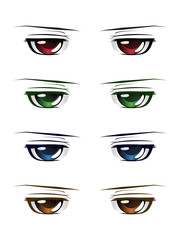 Colorful male eyes