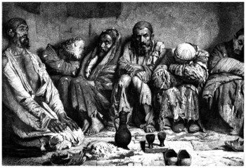 Opium Smokers - Central-Asia - 19th century - obrazy, fototapety, plakaty