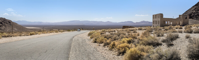 wide desert  panorama - obrazy, fototapety, plakaty