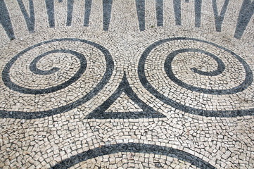 Cobblestones looking like sad face (Porto, Portugal)