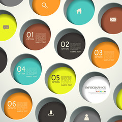 abstract 3d round infographics